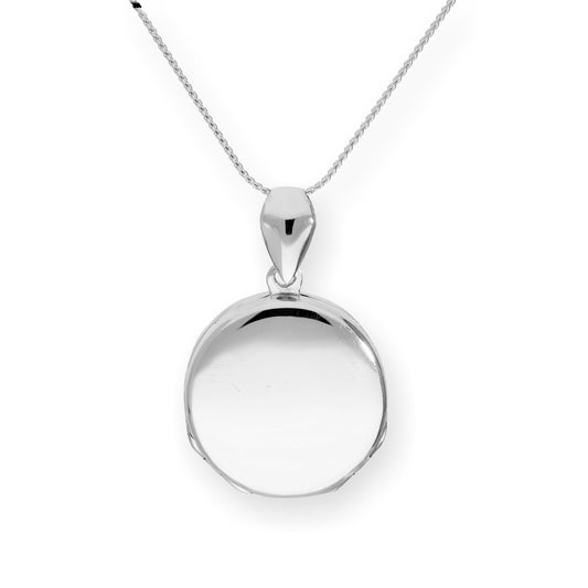 Médaillon familial rond en argent sterling avec 4 photos gravables sur chaîne de 40 à 55 cm