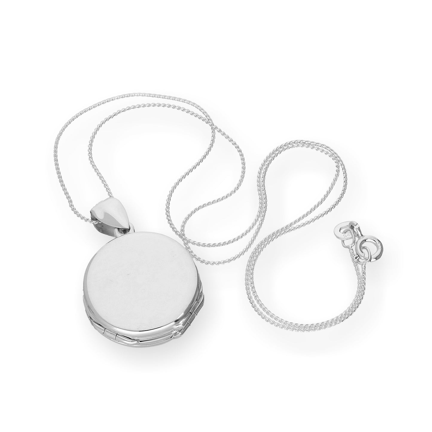 Médaillon familial rond en argent sterling avec 4 photos gravables sur chaîne de 40 à 55 cm