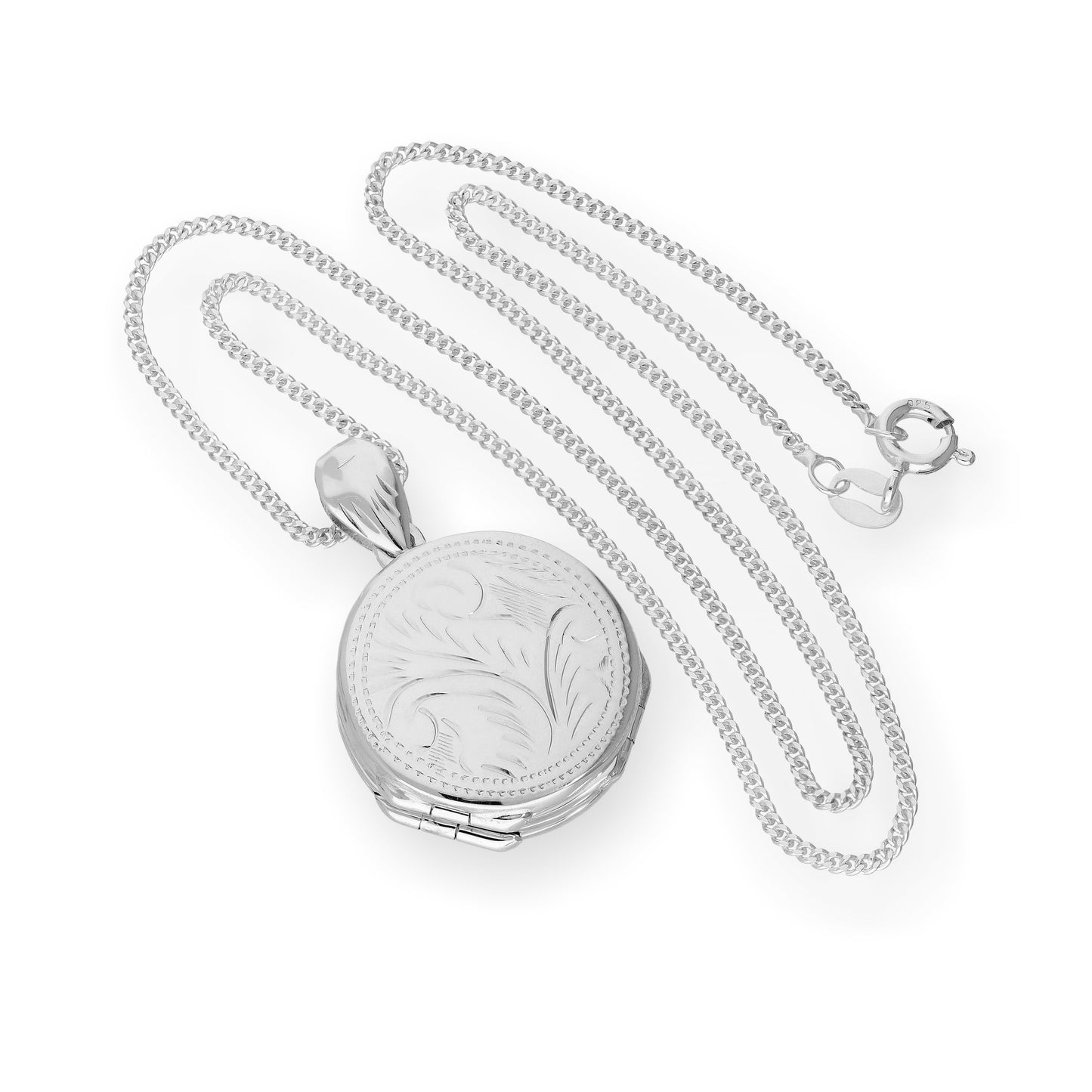 Médaillon familial rond en argent sterling avec 4 photos gravées sur chaîne de 40 à 61 cm