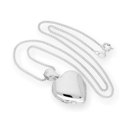 Médaillon familial en argent sterling avec 4 photos gravées en forme de cœur sur chaîne de 40 à 61 cm