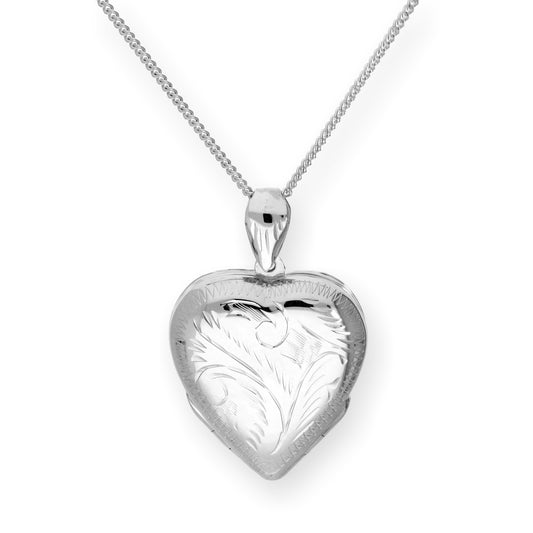 Grand médaillon familial en argent sterling avec 4 photos gravées en forme de cœur sur chaîne de 40 à 61 cm