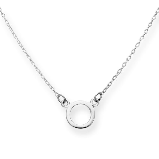 Collier Karma Circle en argent sterling de 45 cm