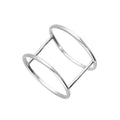 Bague double bande en argent sterling, tailles 48 à 65