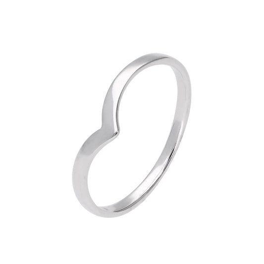 Bague chevron en argent sterling, tailles J à W