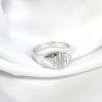 Chevalière gravable en argent sterling pour homme, tailles 49 à 70
