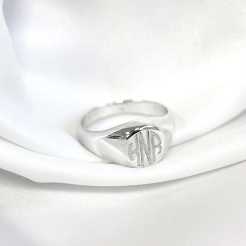 Chevalière gravable en argent sterling pour homme, tailles 49 à 70