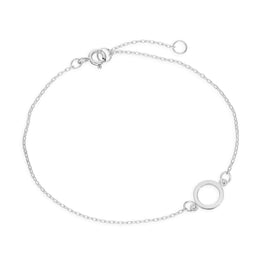 Bracelet Cercle Karma en argent sterling 18 cm