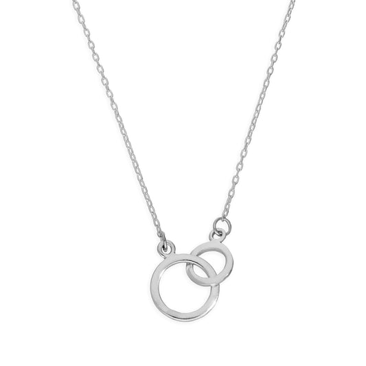 Pendentif Cercles Karma en argent sterling sur chaîne de 45 cm