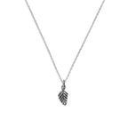 Collier pendentif petite feuille en argent sterling de 35 à 55 cm