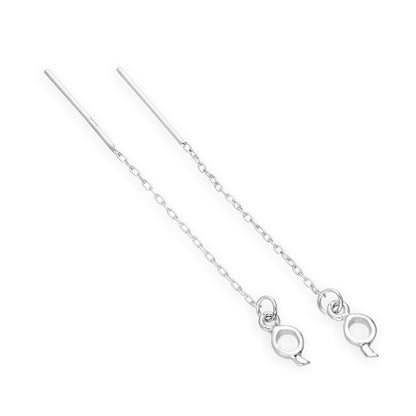 Boucles d'oreilles à tirer en argent sterling avec lettres de l'alphabet de A à Z