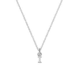 Collier avec pendentif minuscule en argent sterling, lettre I, 35,6 à 55,9 cm