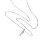 Collier avec pendentif minuscule en argent sterling, lettre I, 35,6 à 55,9 cm