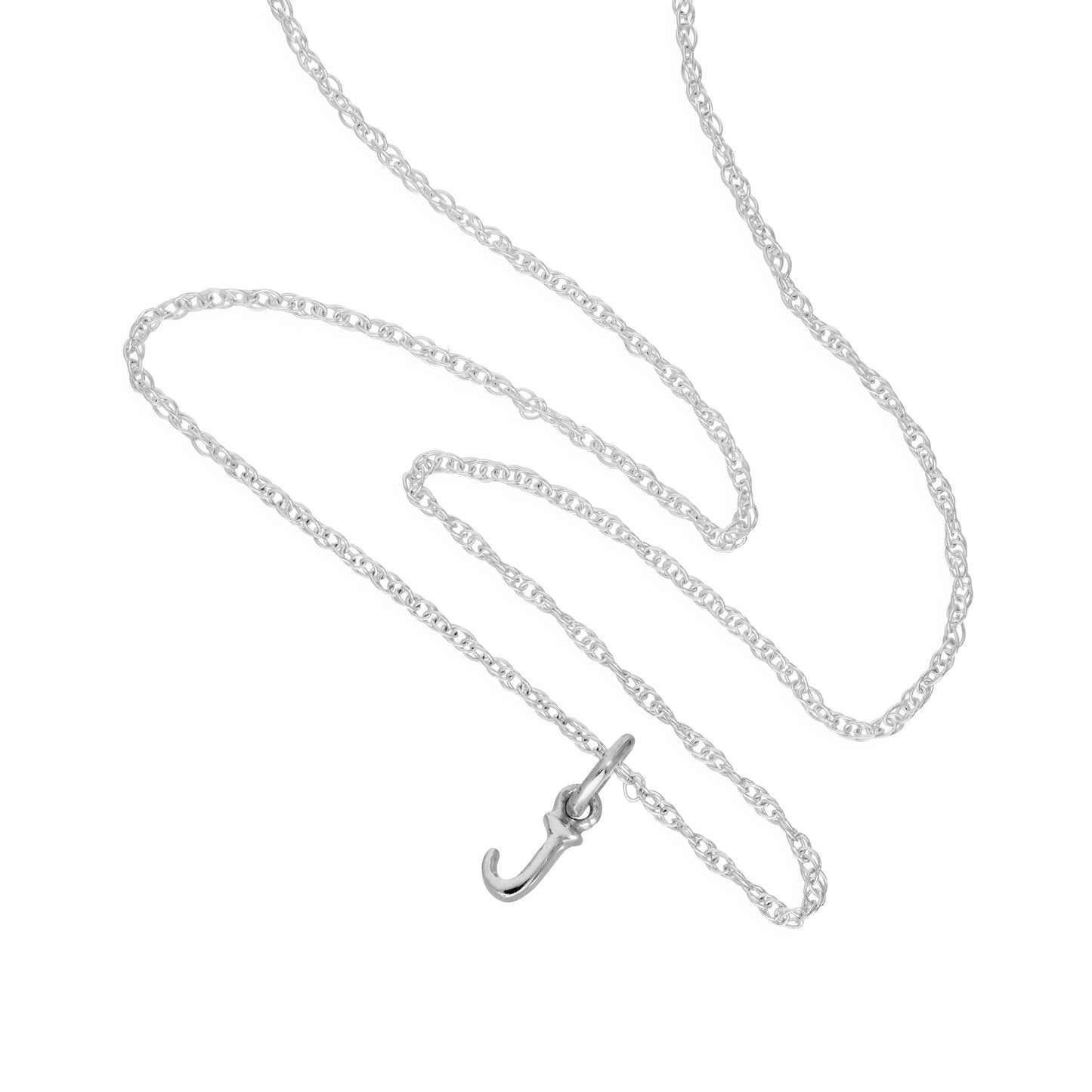 Collier avec pendentif minuscule en argent sterling, lettre J, 35,6 à 55,9 cm