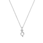 Collier avec pendentif minuscule en argent sterling, lettre Q, 35,6 à 55,9 cm