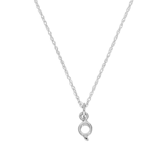 Collier avec pendentif minuscule en argent sterling, lettre Q, 35,6 à 55,9 cm