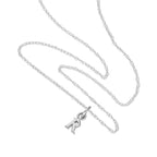 Collier avec pendentif minuscule lettre R en argent sterling, 35 à 55 cm