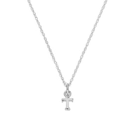 Collier avec pendentif minuscule en argent sterling, lettre T, 35 à 55 cm
