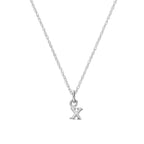 Collier avec pendentif minuscule lettre X en argent sterling, 35 à 55 cm