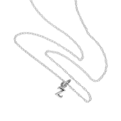 Collier pendentif minuscule en argent sterling avec lettre Z de l'alphabet, 35 à 55 cm