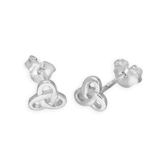 Boucles d'oreilles à tige en argent sterling avec symbole celtique Triquetra