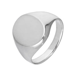 Chevalière unisexe ovale en argent sterling gravable, tailles 49 à 75