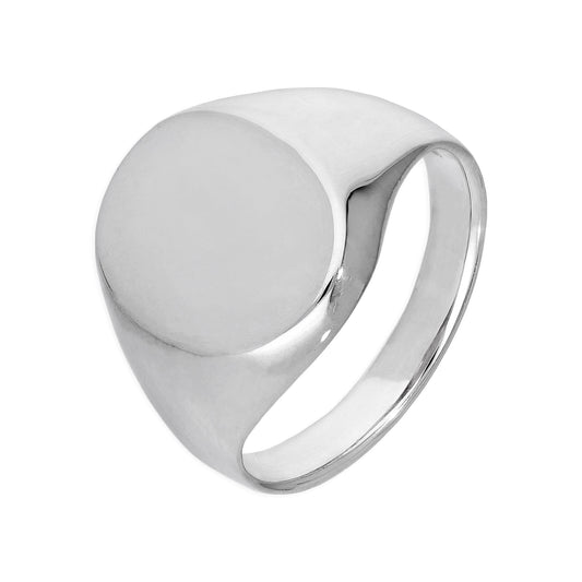 Chevalière unisexe ovale en argent sterling gravable, tailles J à Z+5