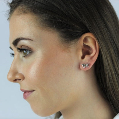 Boucles d'oreilles à tige licorne en argent sterling