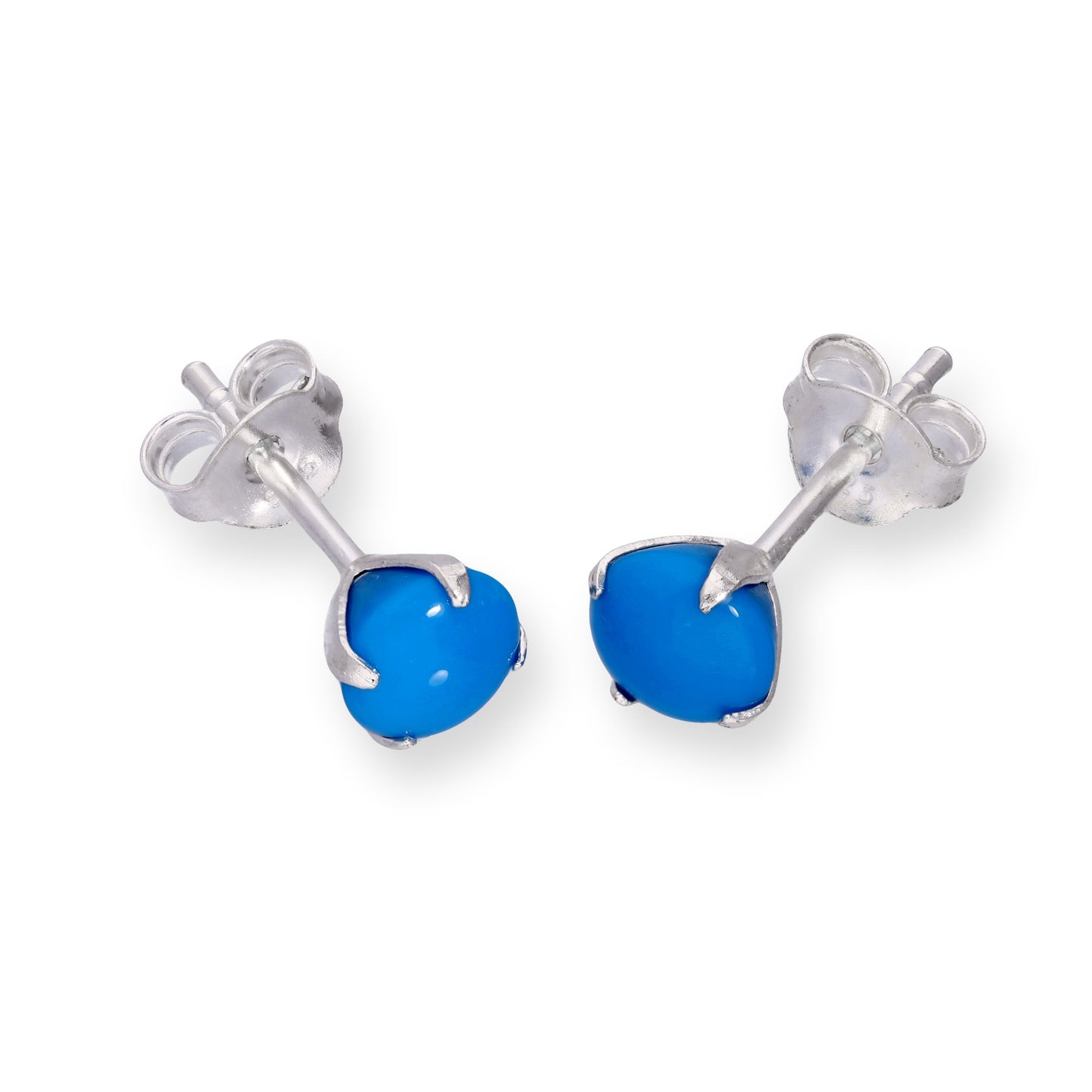 Boucles d'oreilles à tige en argent sterling et turquoise