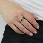 Bague en argent sterling et cristal grenat CZ ovale, pierre de naissance de janvier, tailles 49 à 62,5