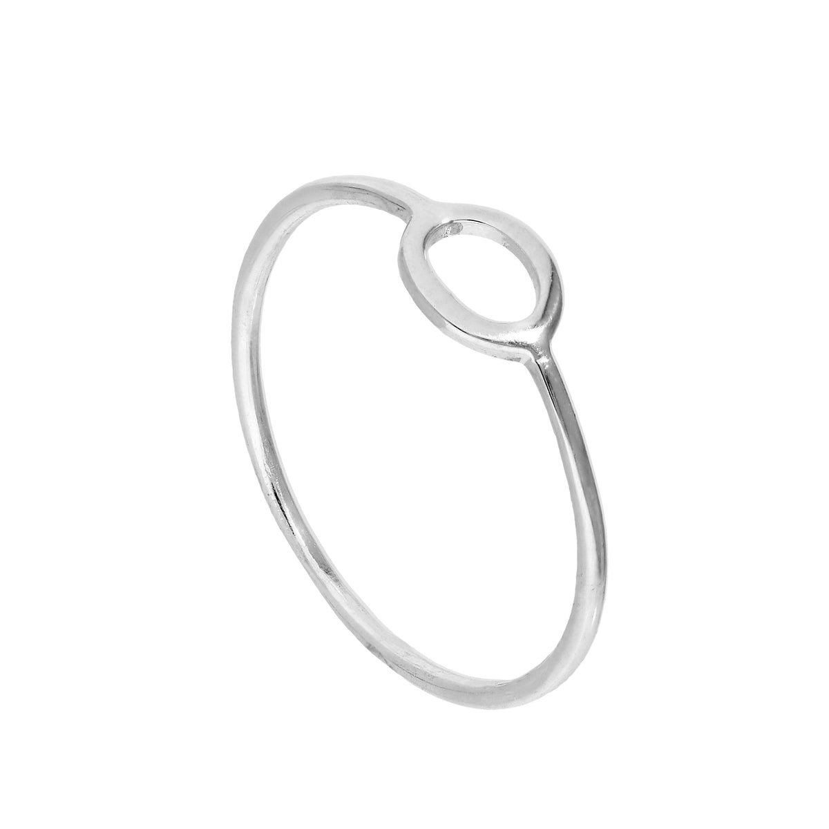 Bague ovale ouverte en argent sterling, tailles 49 à 63