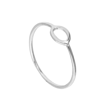 Bague ovale ouverte en argent sterling, tailles J à V