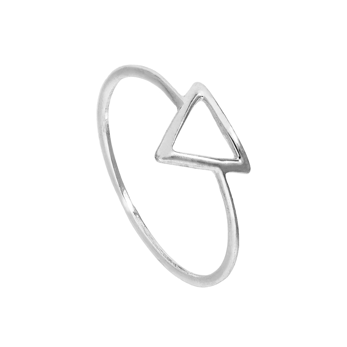 Bague triangulaire ouverte en argent sterling, tailles 49 à 63