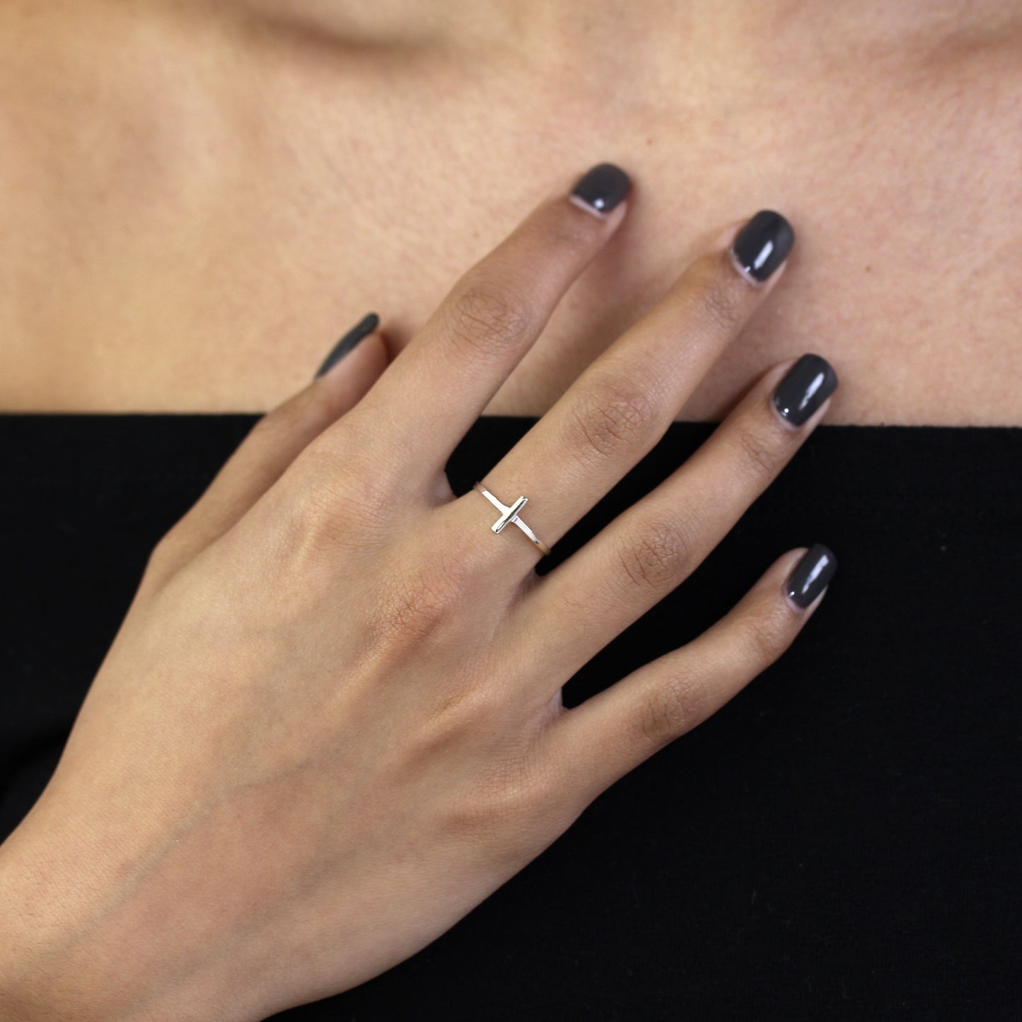 Bague empilable en argent sterling, tailles J à V