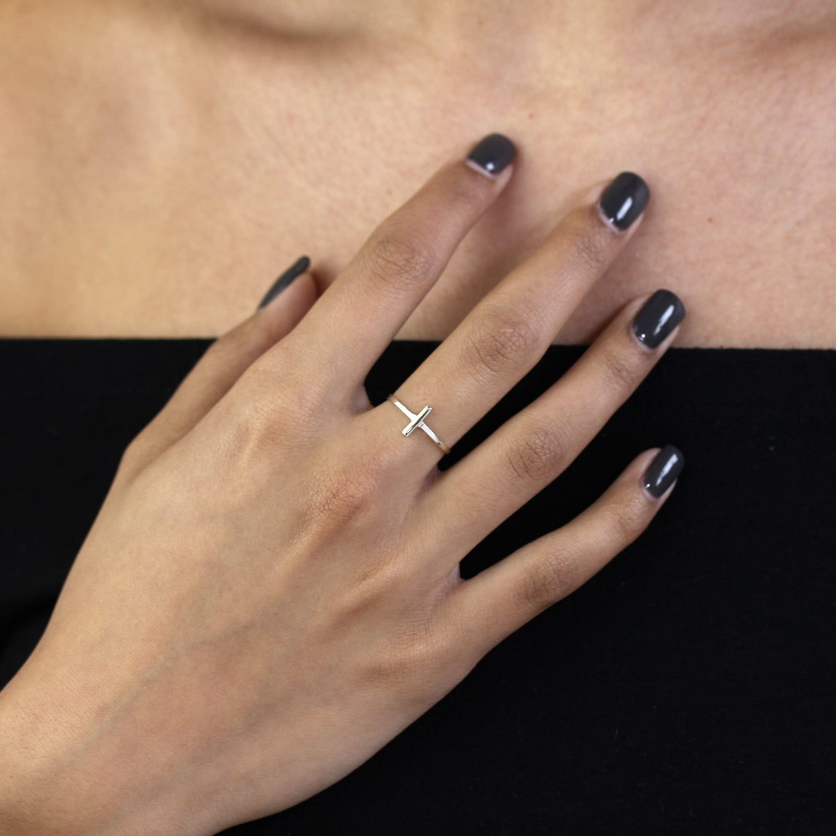 Bague empilable en argent sterling, tailles 49 à 63