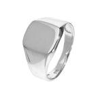 Chevalière gravable en argent sterling pour homme, tailles 53 à 70