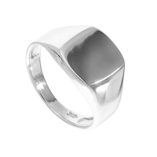 Chevalière gravable en argent sterling pour homme, tailles M à Z+1