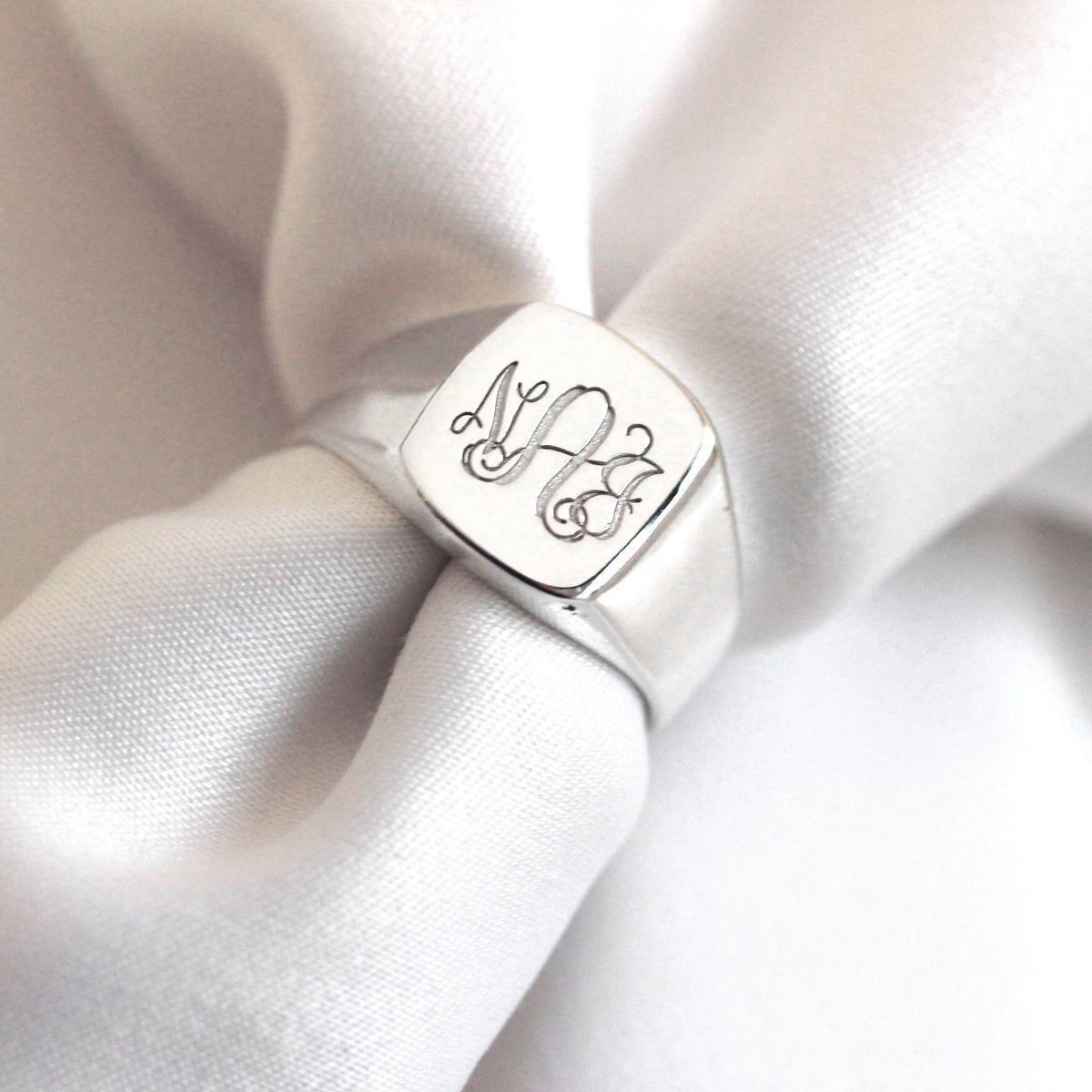 Chevalière gravable en argent sterling pour homme, tailles 53 à 70