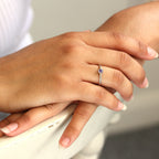 Bague en argent sterling et cristal CZ améthyste, pierre de naissance de février, corde torsadée 48 - 62,5