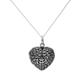 Médaillon en argent sterling en forme d'aile d'ange gravable sur chaîne de 40 à 55 cm