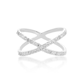 Bague en argent sterling et cristal CZ transparent, tailles 50 à 66