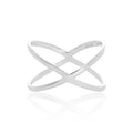 Bague croisée en argent sterling, tailles 50 à 66
