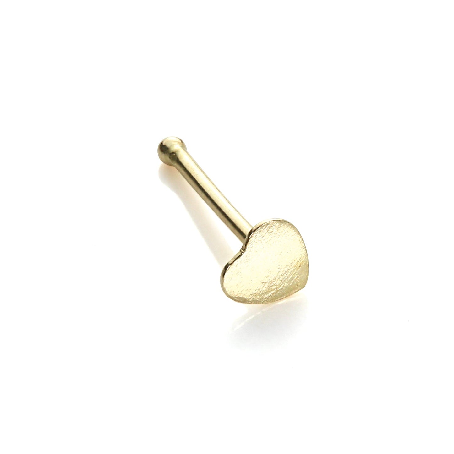 Clous de nez en or jaune 9 carats en forme de cœur