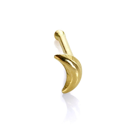 Clou de nez demi-lune en or jaune 9 carats