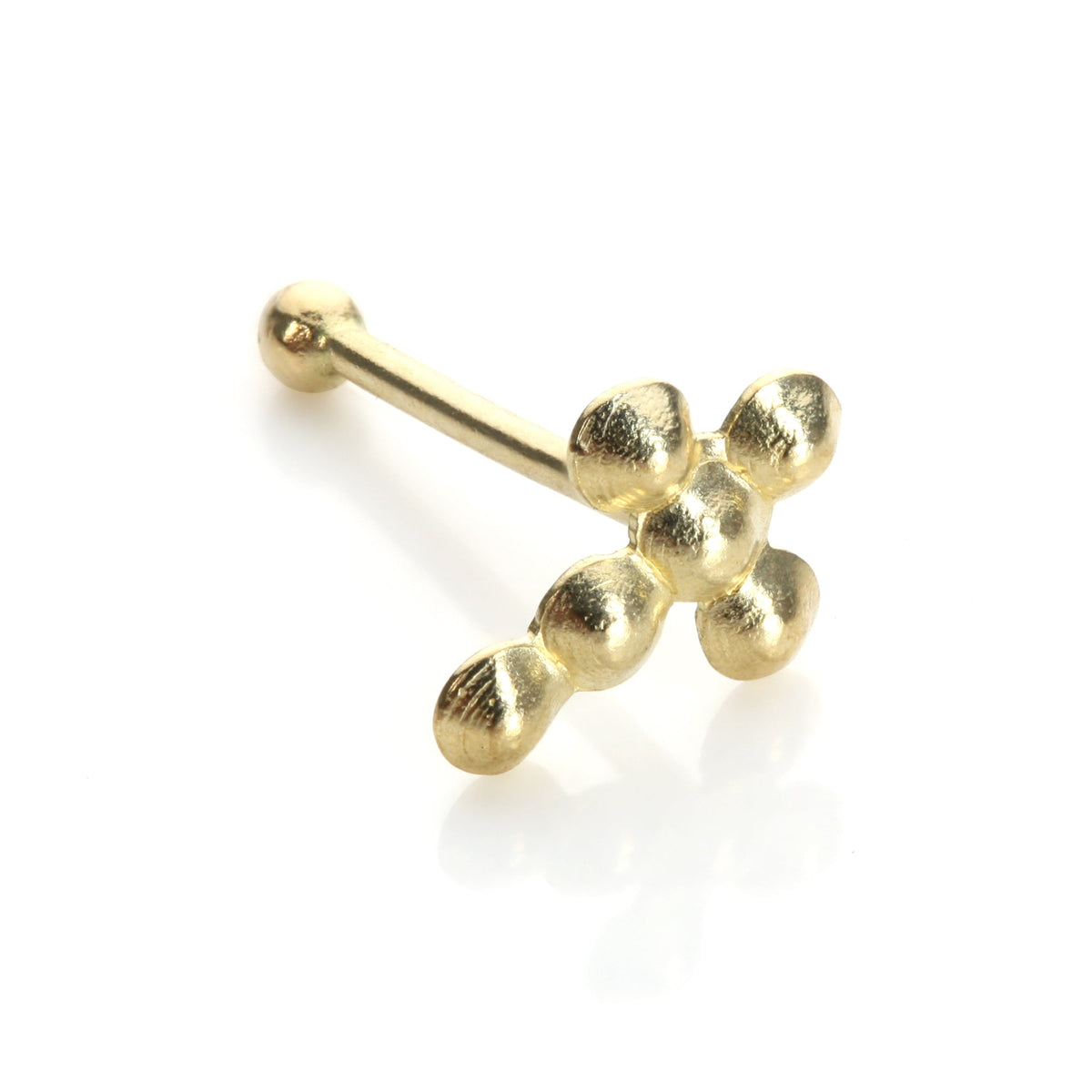 Clous de nez en or jaune 9 carats en forme de croix