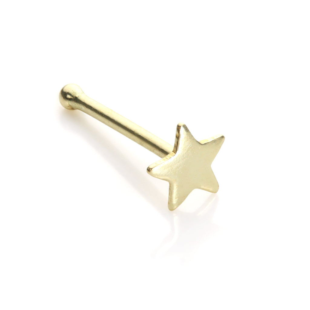 Clou de nez étoile en or jaune 9 carats