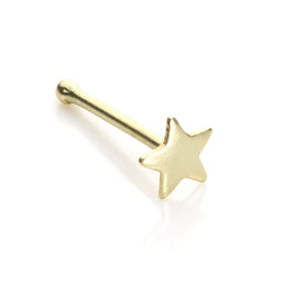 Clou de nez étoile en or jaune 9 carats