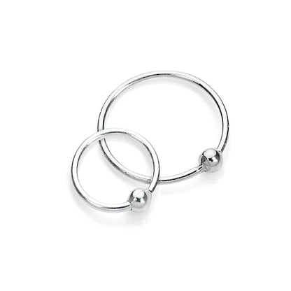 Anneau de nez BCR en argent sterling
