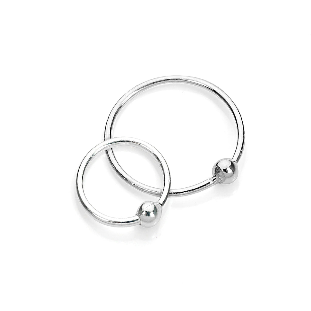 Anneau de nez BCR en argent sterling