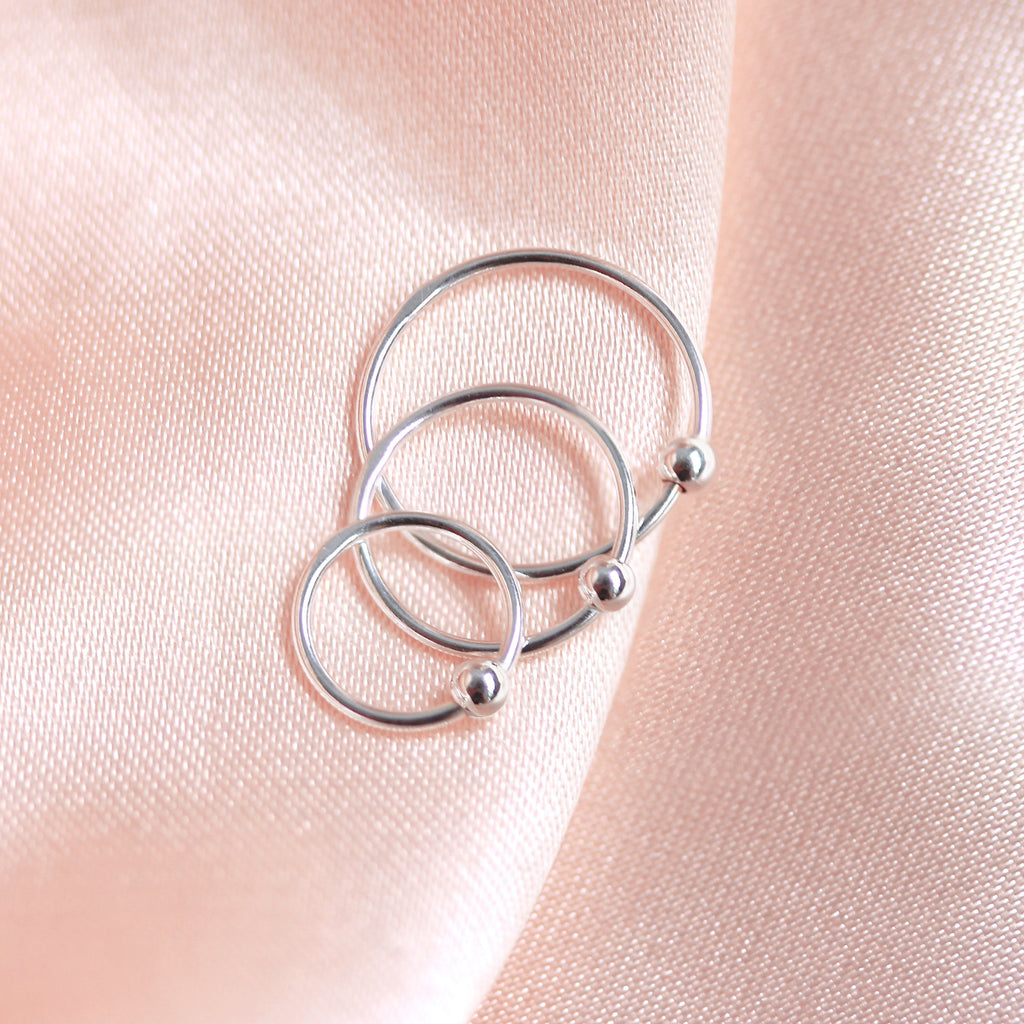 Anneau de nez BCR en argent sterling