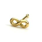 Clou de nez à boule en or 9 carats avec boucle infinie